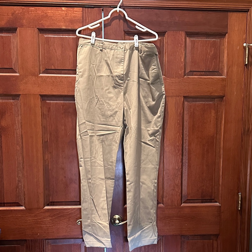 Lands' End Women's Straight Leg Pants - Tan